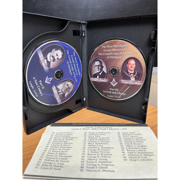 Grand Masters of the Grand Lodge Masons of Michigan 1826-2006 three DVDs - Picture 4 of 4